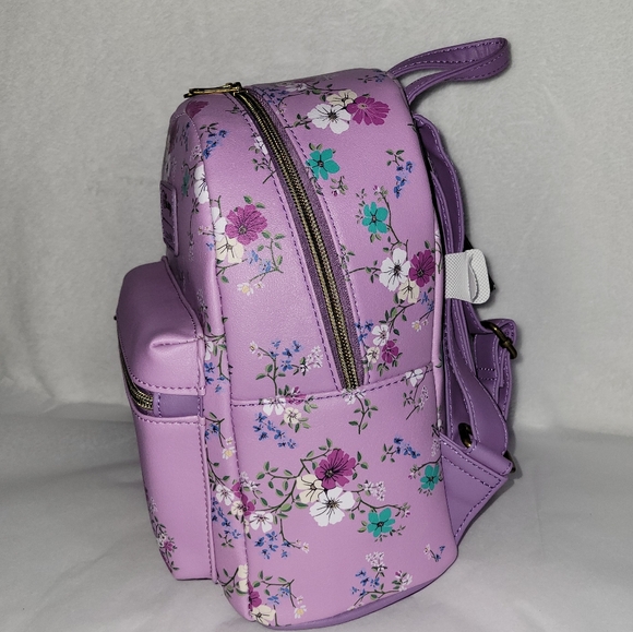 Loungefly Disney Robin Hood Kisses Floral Mini Backpack - Picture 6 of 8